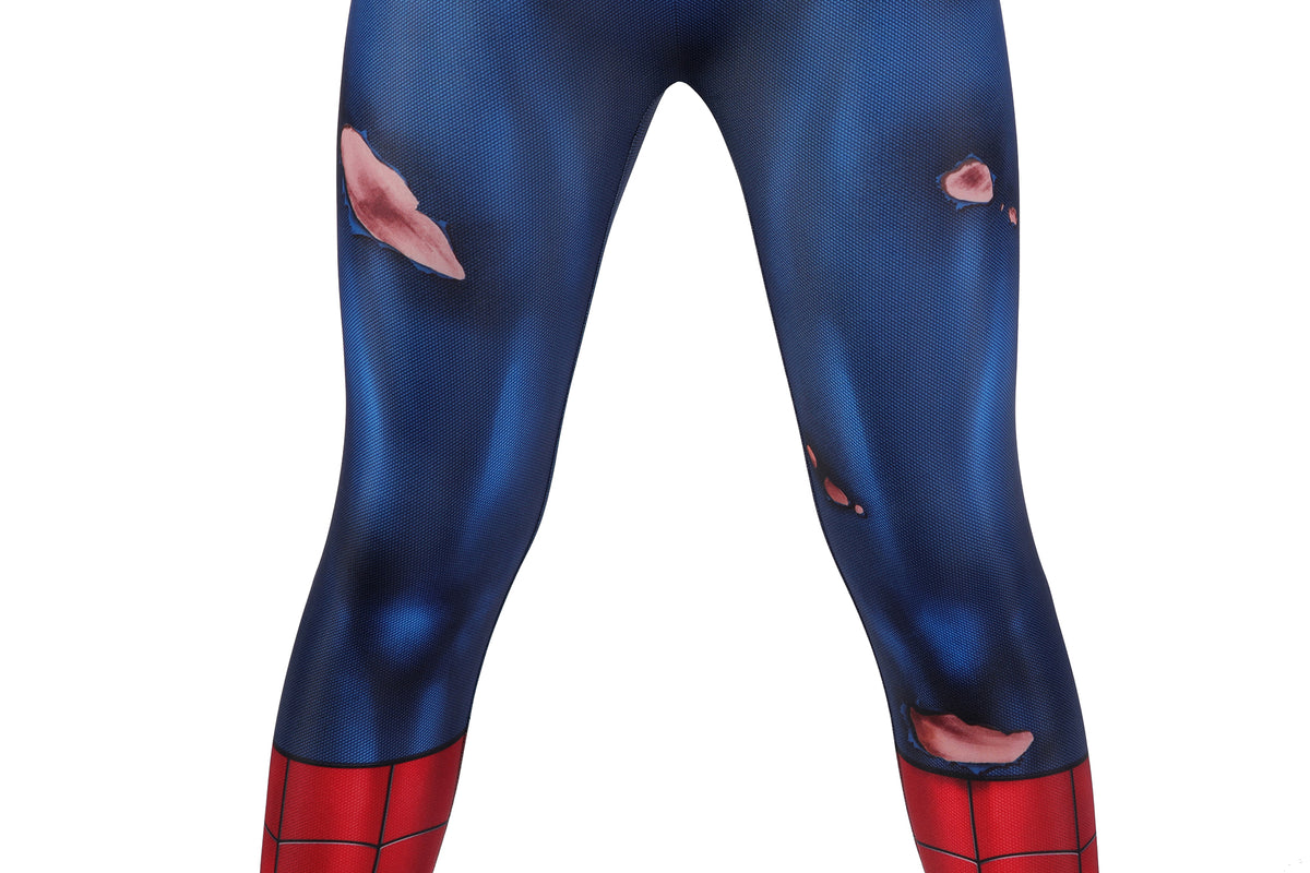 Spider-Man PS5 Classic Damaged Cosplay Kostüm für Kinder | Marvel Outfit