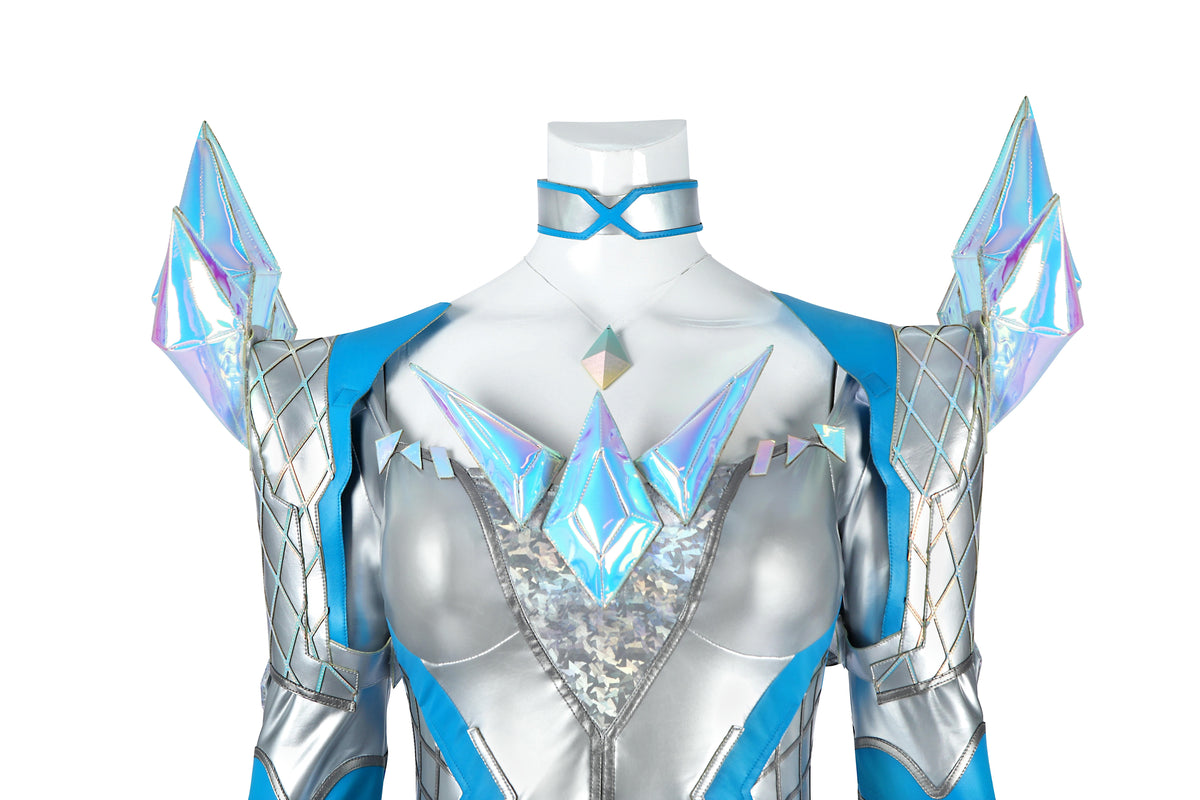Costume de cosplay Emma Frost de la Reine Blanche Marvel Rivals | Tenue de jeu