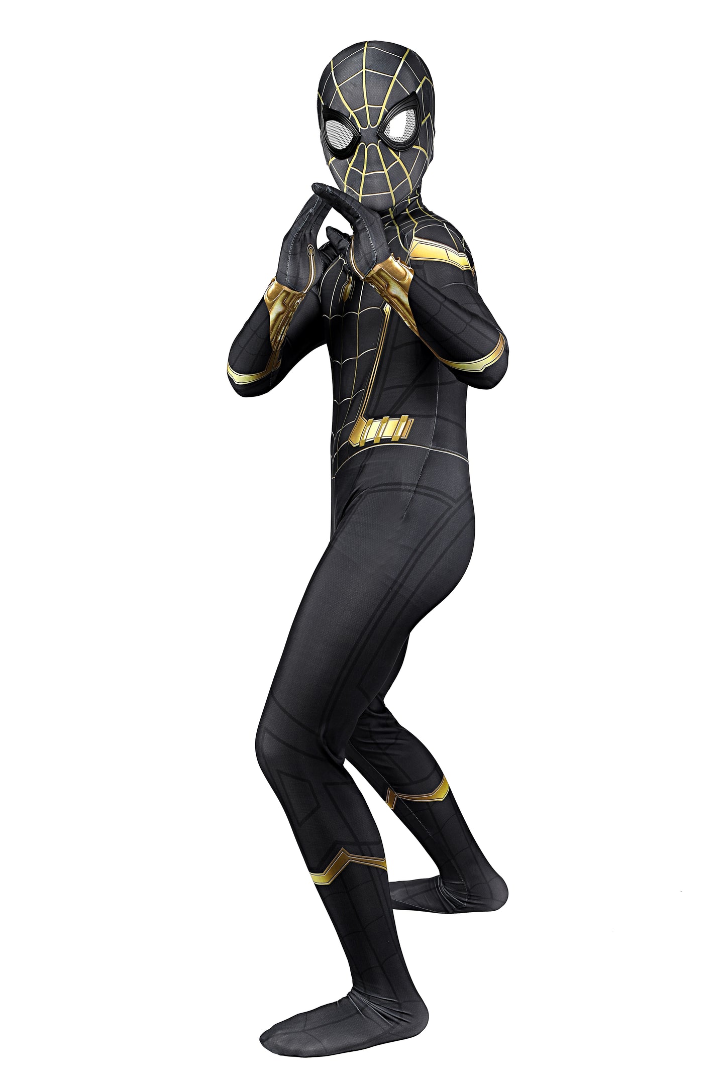 Spider-Man 3 Cosplay-Kostüm für Kinder in Schwarz und Gold | Marvel-Outfit