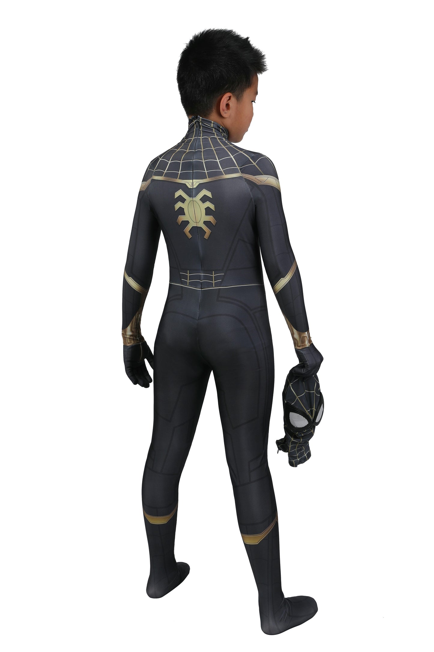 Spider-Man 3 Cosplay-Kostüm für Kinder in Schwarz und Gold | Marvel-Outfit