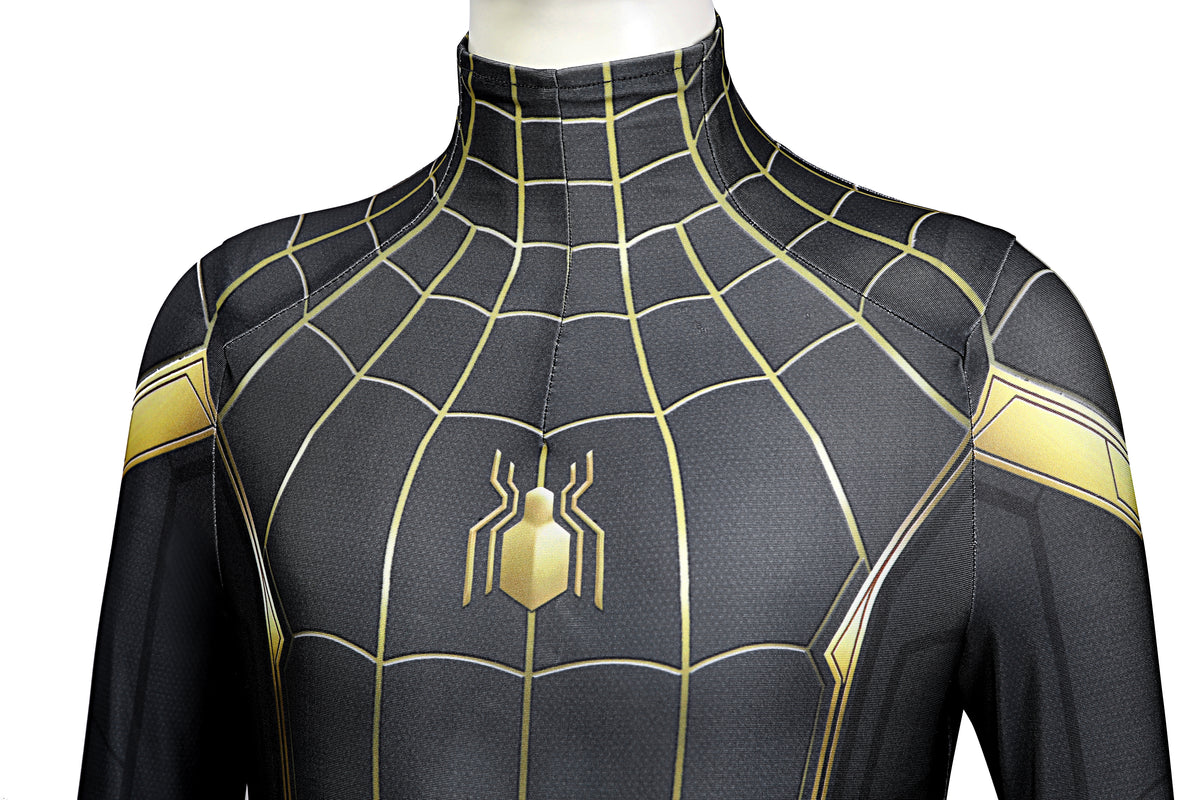 Spider-Man 3 Cosplay-Kostüm für Kinder in Schwarz und Gold | Marvel-Outfit
