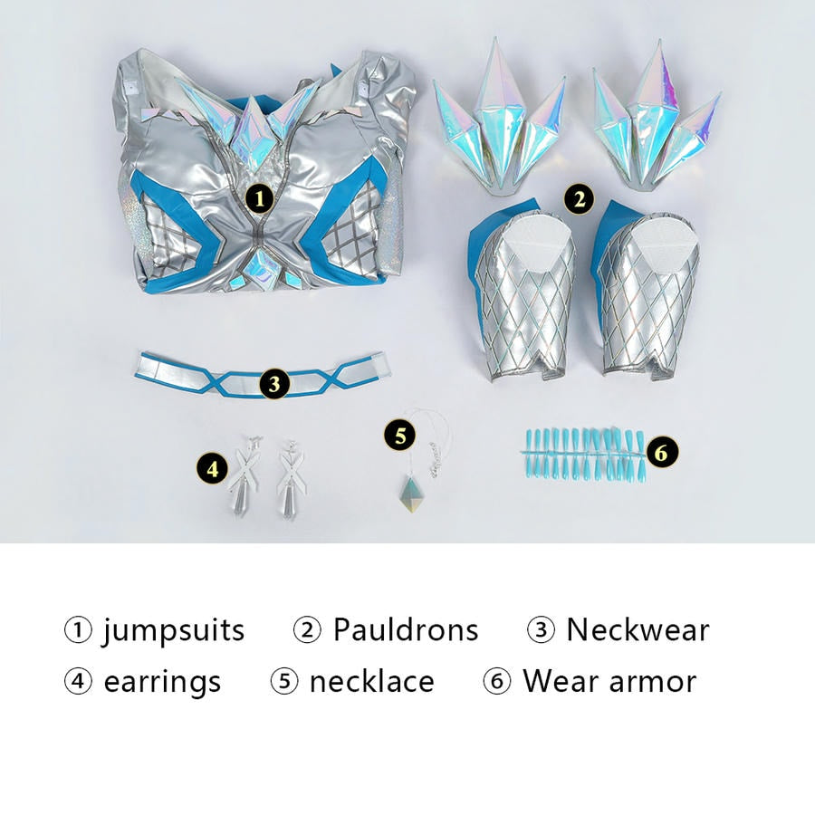 Costume de cosplay Emma Frost de la Reine Blanche Marvel Rivals | Tenue de jeu