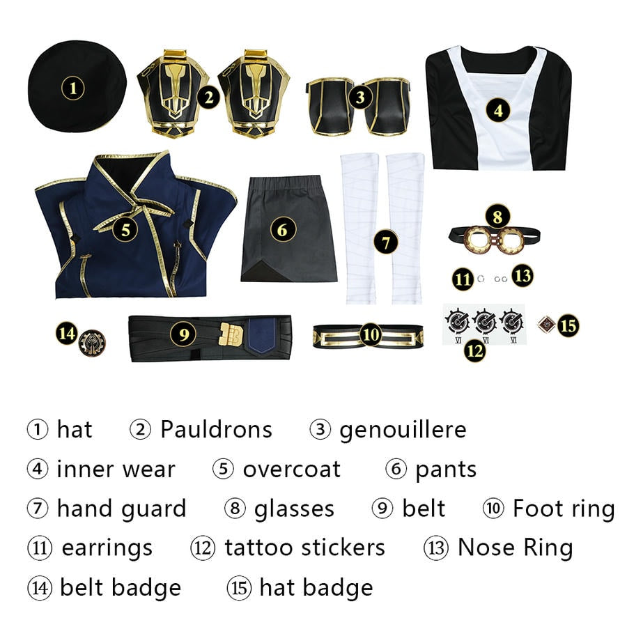 Costume de cosplay Arcane League of Legends VI | Tenue de jeu