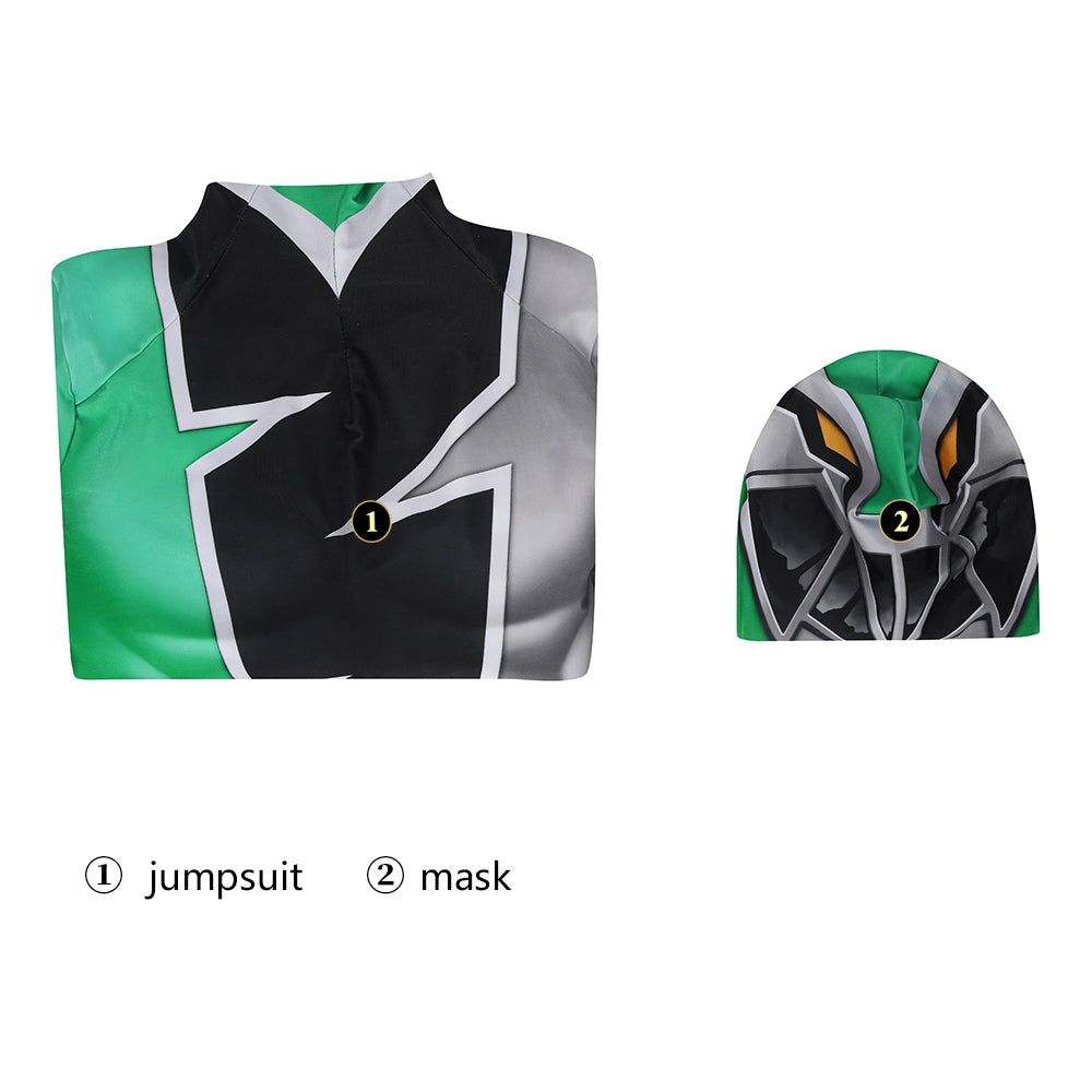 Kishiryu Sentai Ryusoulger Green Soldier Cosplay Costume | Superhero Outfit