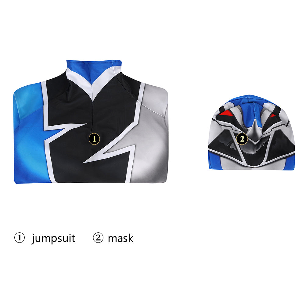 Kishiryu Sentai Ryusoulger Blue Soldier Cosplay Costume | Superhero Outfit
