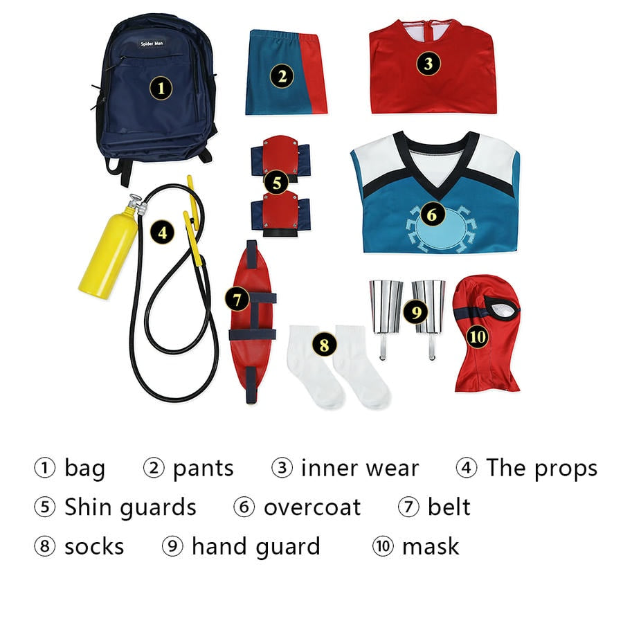 Costume de cosplay Spider-Man dans le quartier de Spider-Man | Tenue Marvel