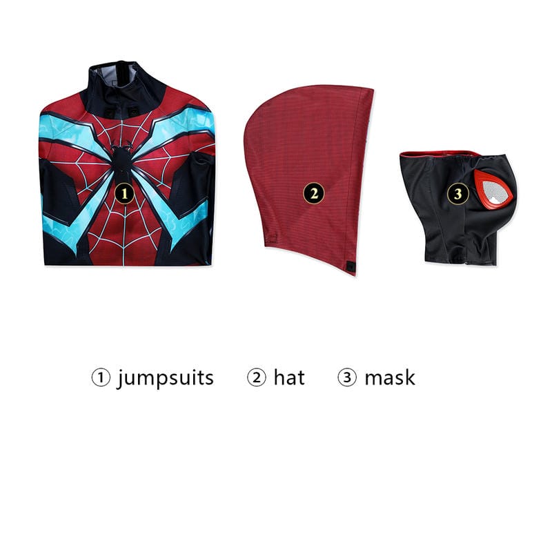 Kids Marvel's Spider-Man 2 Evolve Suit Cosplay Costume | Game Outfit