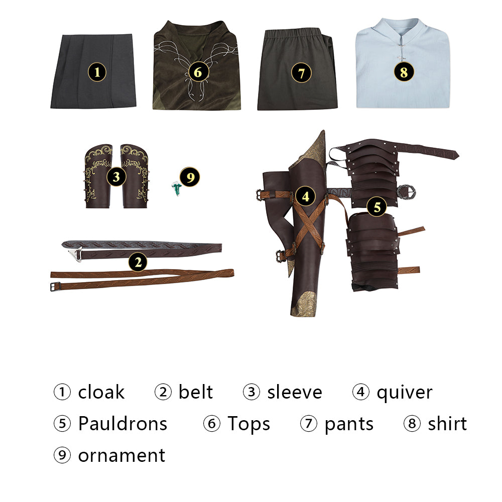 Costume de cosplay Legolas du Seigneur des Anneaux | Tenue fantaisie