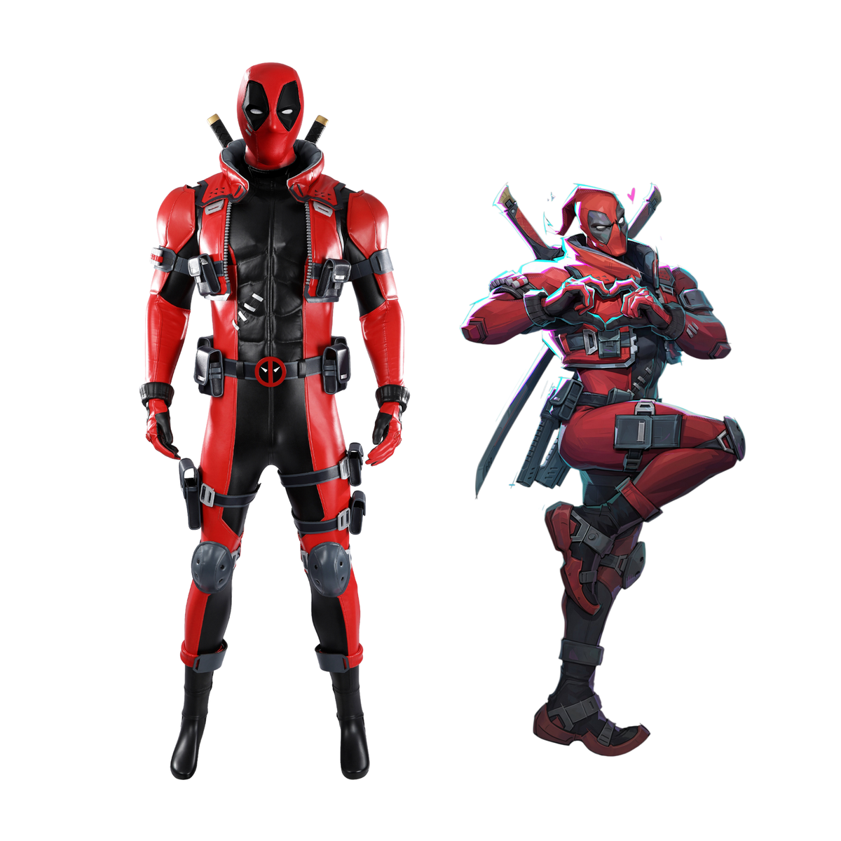 Marvel Rivals Deadpool Cosplay Costume | Game Outfit
