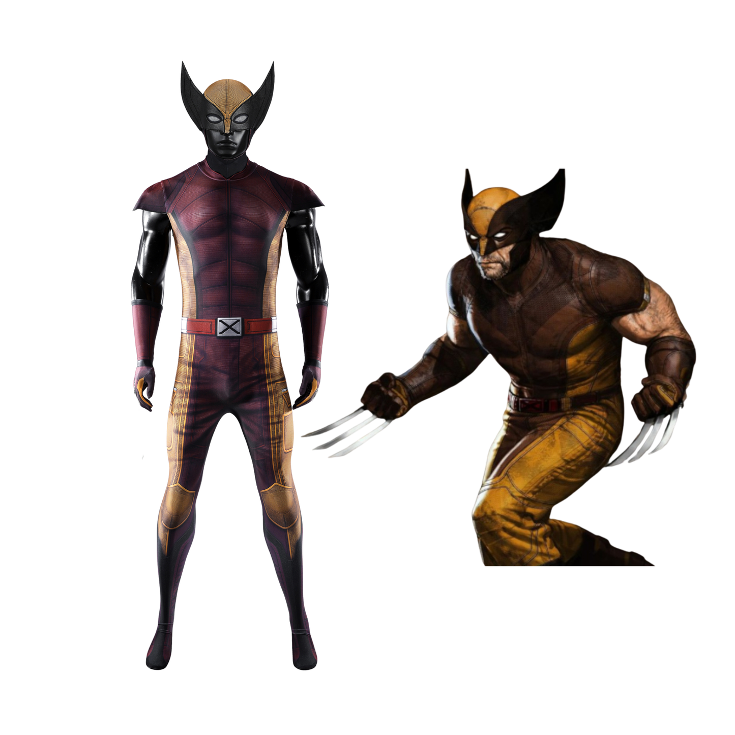 Deadpool & Wolverine Brown Suit Cosplay Costume | Movie Outfit