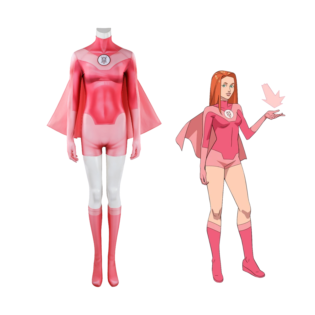 Invincible Atom Eve Cosplay Costume | DC Outfit