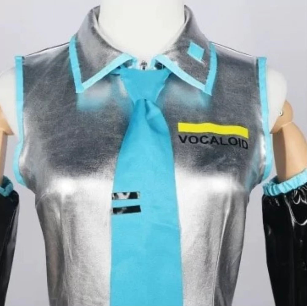 Hatsune Miku Vocaloid Female Silver Cosplay Costume | Anime Outfit