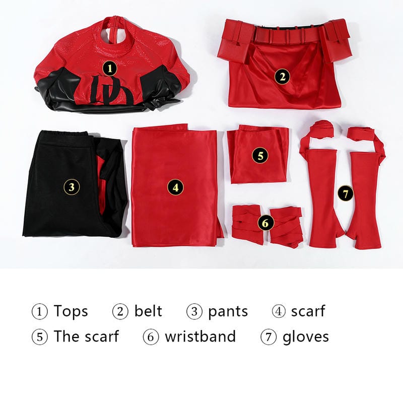 Daredevil Elektra Natchios Cosplay Costume | Marvel Outfit