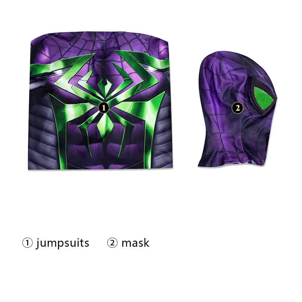 Spider-Man Purple Reign Cosplay-Kostüm für Kinder | Marvel-Outfit