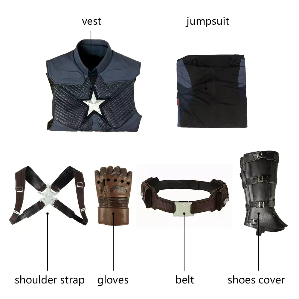 Avengers 4 Captain America Cosplay Costume | Marvel Outfit