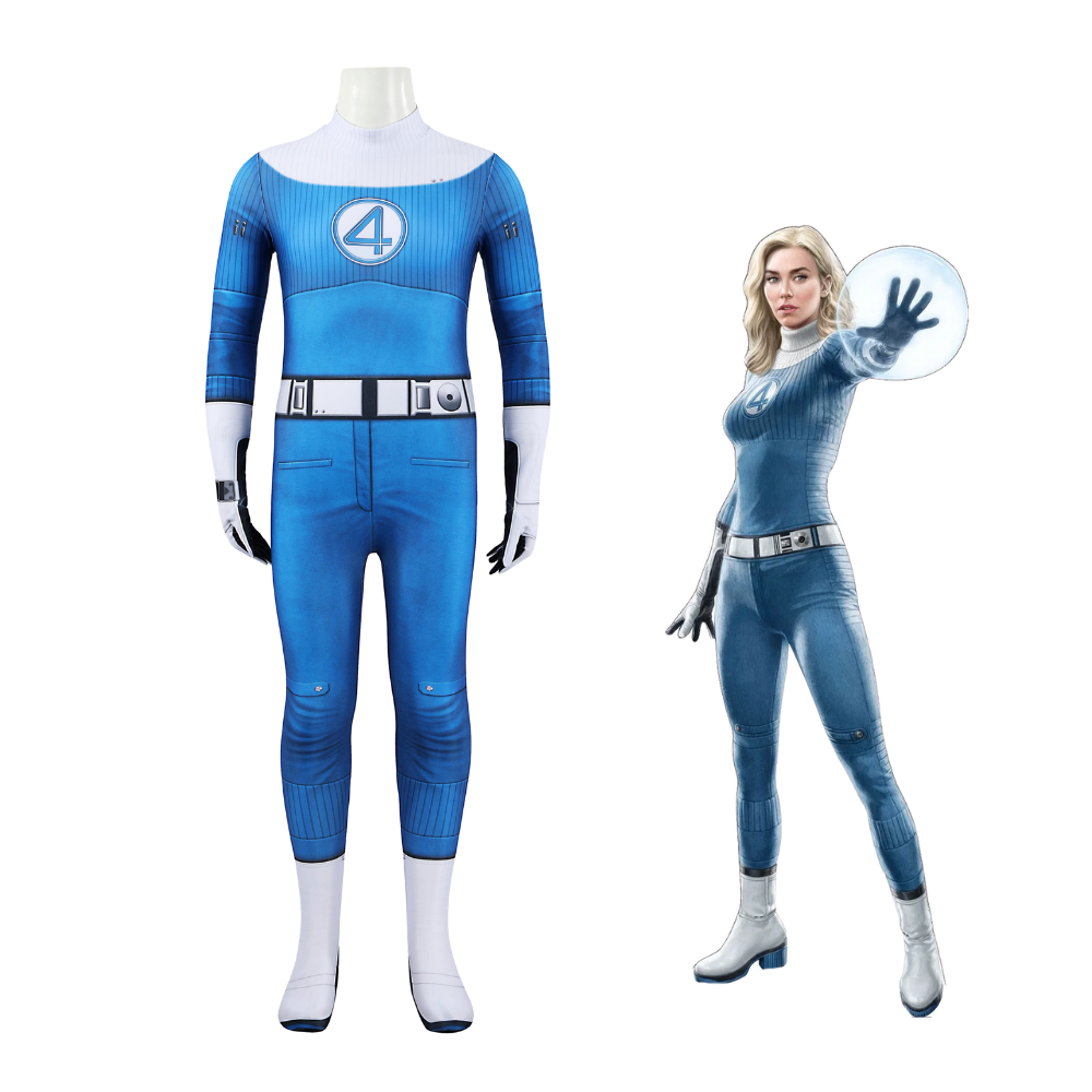 Kids Fantastic Four Invisible Woman Cosplay Costume | Movie Outfit