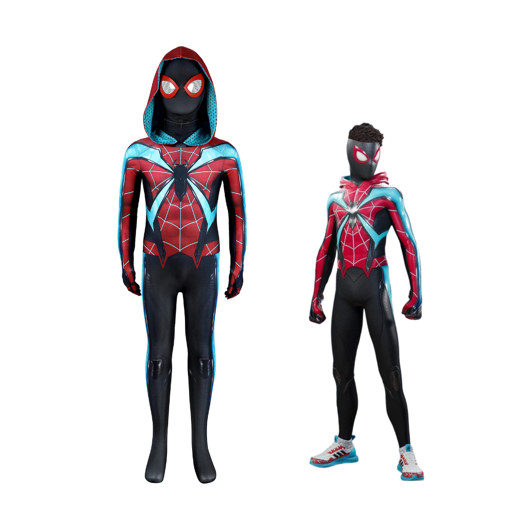 Kids Marvel's Spider-Man 2 Evolve Suit Cosplay Costume | Game Outfit