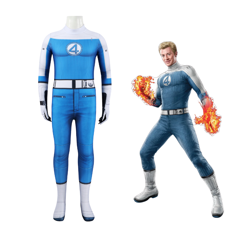 Kids Fantastic Four Human Torch Cosplay Costume | Movie Outfit