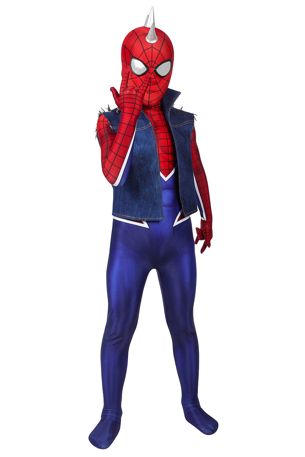 Spider-Man PS4 Punk-Anzug Cosplay-Kostüm für Kinder | Marvel-Outfit