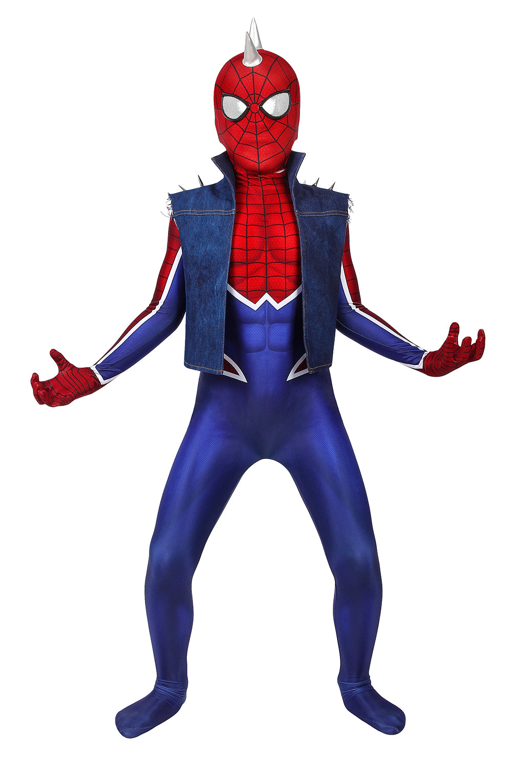 Spider-Man PS4 Punk-Anzug Cosplay-Kostüm für Kinder | Marvel-Outfit