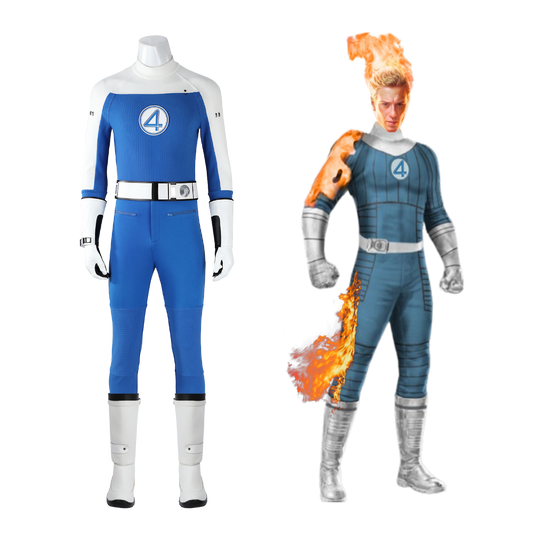 Costume de cosplay personnalisé de la Torche humaine des Quatre Fantastiques | Tenue Marvel