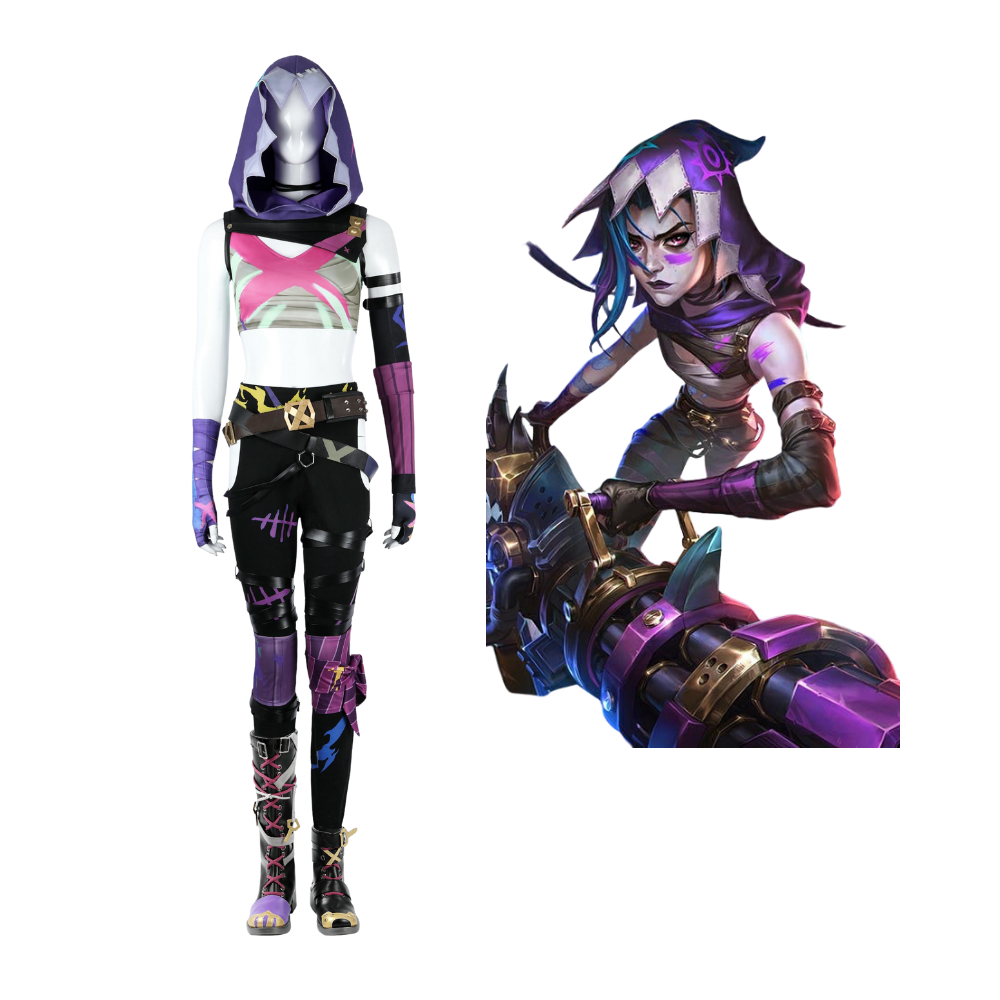 Arcane League of Legends Jinx Cosplay Costume – Gaming Outfit – Ace Cosplay