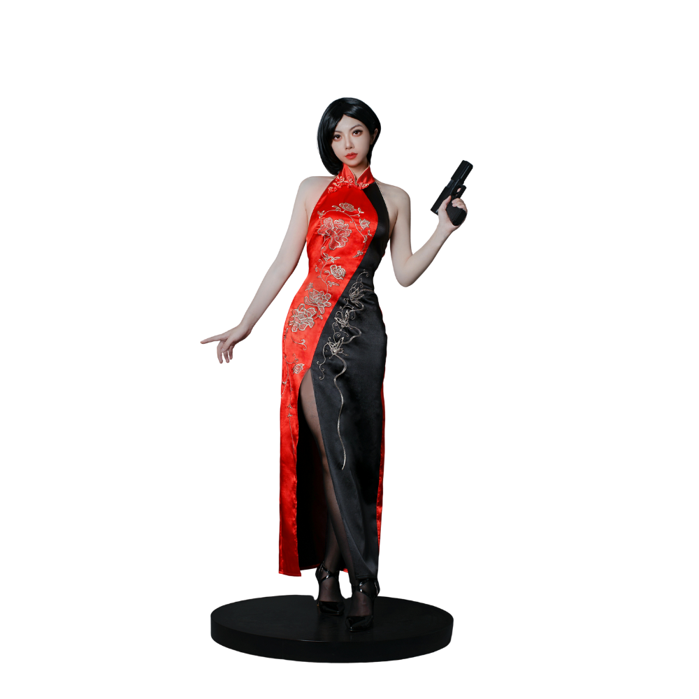 Resident Evil 4 Remake Ada Wong Cheongsam Cosplay Costume – Gaming Outfit – photo 4 of 15