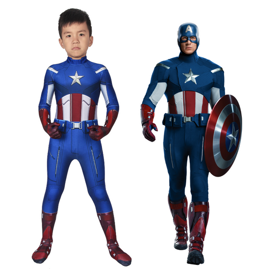 Captain America Avengers Cosplay-Kostüm für Kinder | Marvel-Outfit