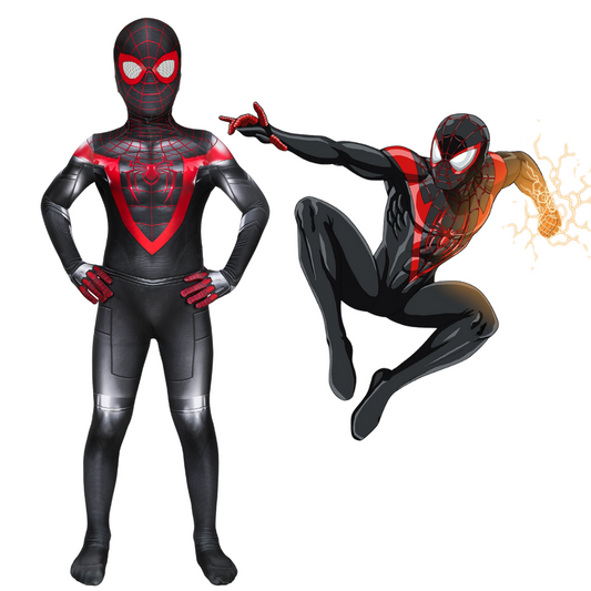 Spider-Man Miles Morales Cosplay-Kostüm für Kinder (PS5) | Marvel-Outfit