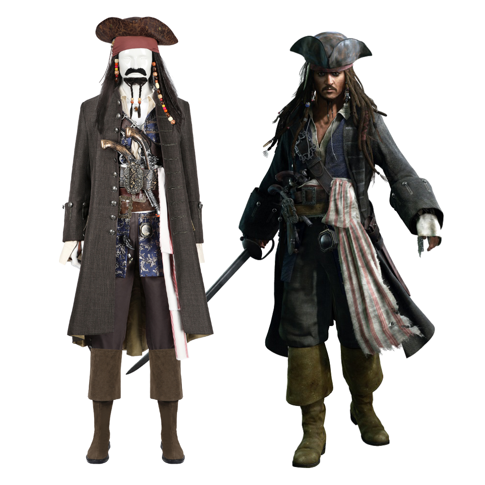Pirates of the Caribbean Jack Sparrow Cosplay Costume | Pirate Outfit
