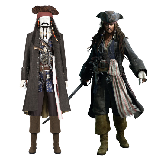 Fluch der Karibik Jack Sparrow Cosplay Kostüm | Piraten Outfit