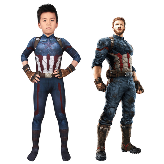 Captain America Avengers 3 Cosplay-Kostüm für Kinder | Marvel-Outfit