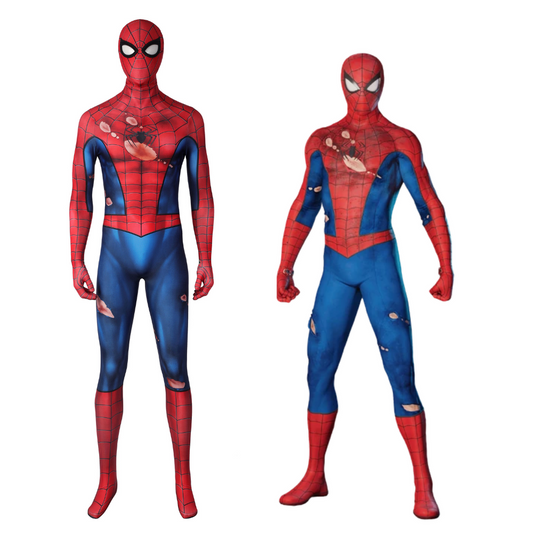 Spider-Man PS5 Classic Suit Beschädigtes Cosplay-Kostüm | Marvel-Outfit