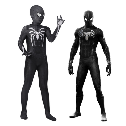 Spider-Man Symbiote Schwarzer Anzug Cosplay Kostüm für Kinder | Marvel Outfit
