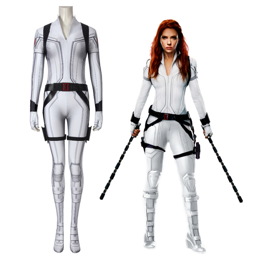Black Widow Weißer Anzug Cosplay Kostüm | Marvel Outfit