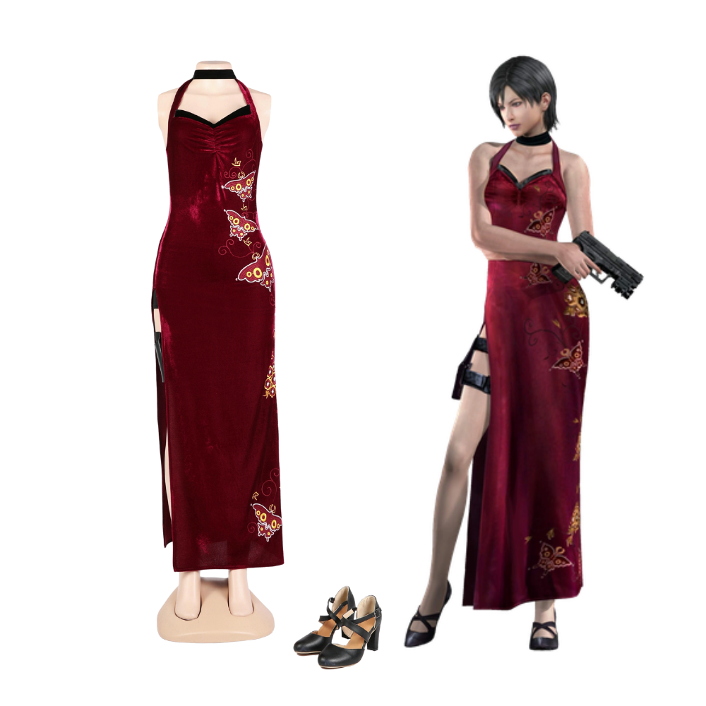 Resident Evil 4 Remake Ada Wong Cheongsam V2 Cosplay Costume – Gaming Outfit – Ace Cosplay