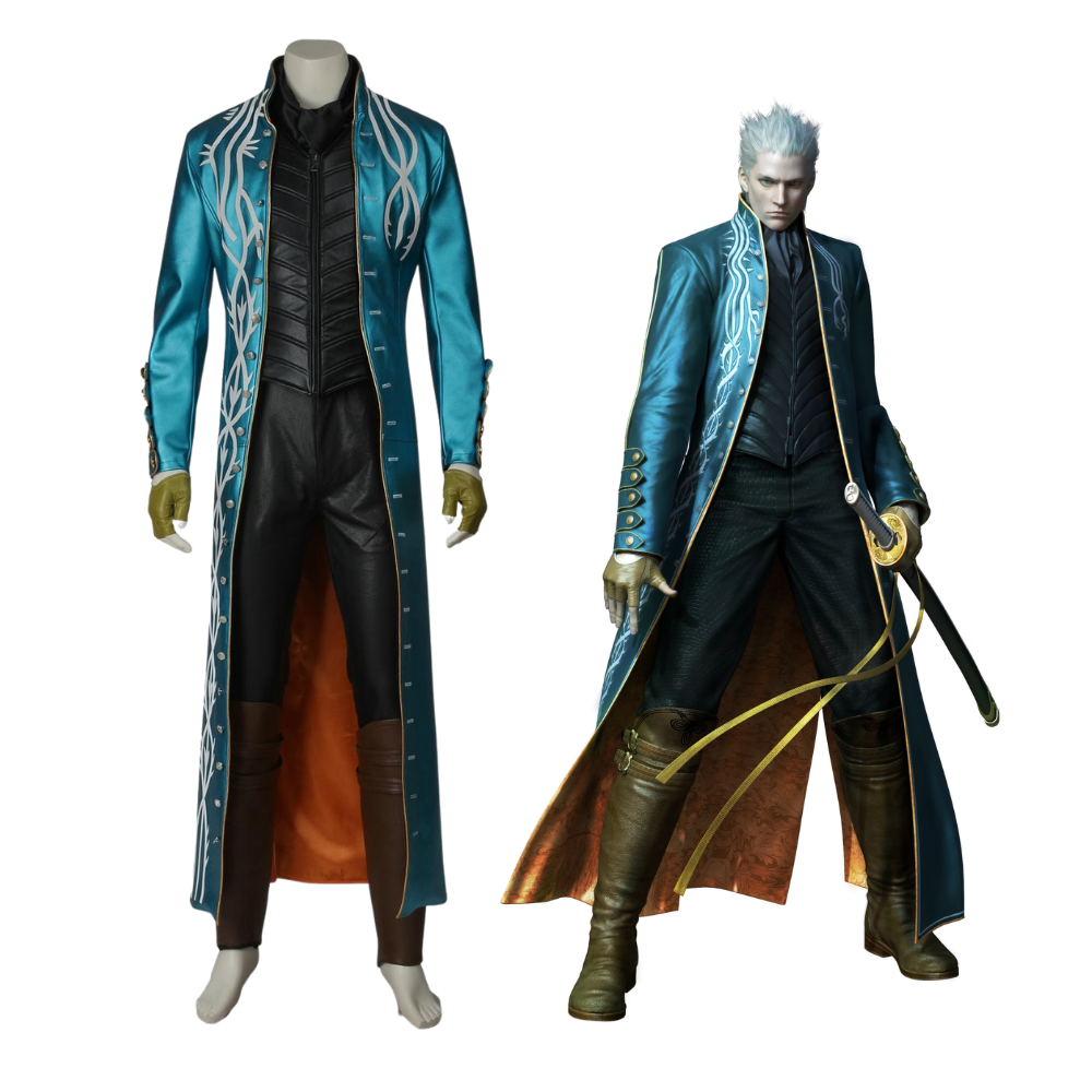 Devil May Cry 3 Vergil Cosplay Costume – Gaming Outfit – Ace Cosplay