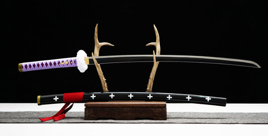 1:1 Replica Trafalgar D. Water Law Worn Purple Nodachi Katana – One Piece Sword – Ace Cosplay
