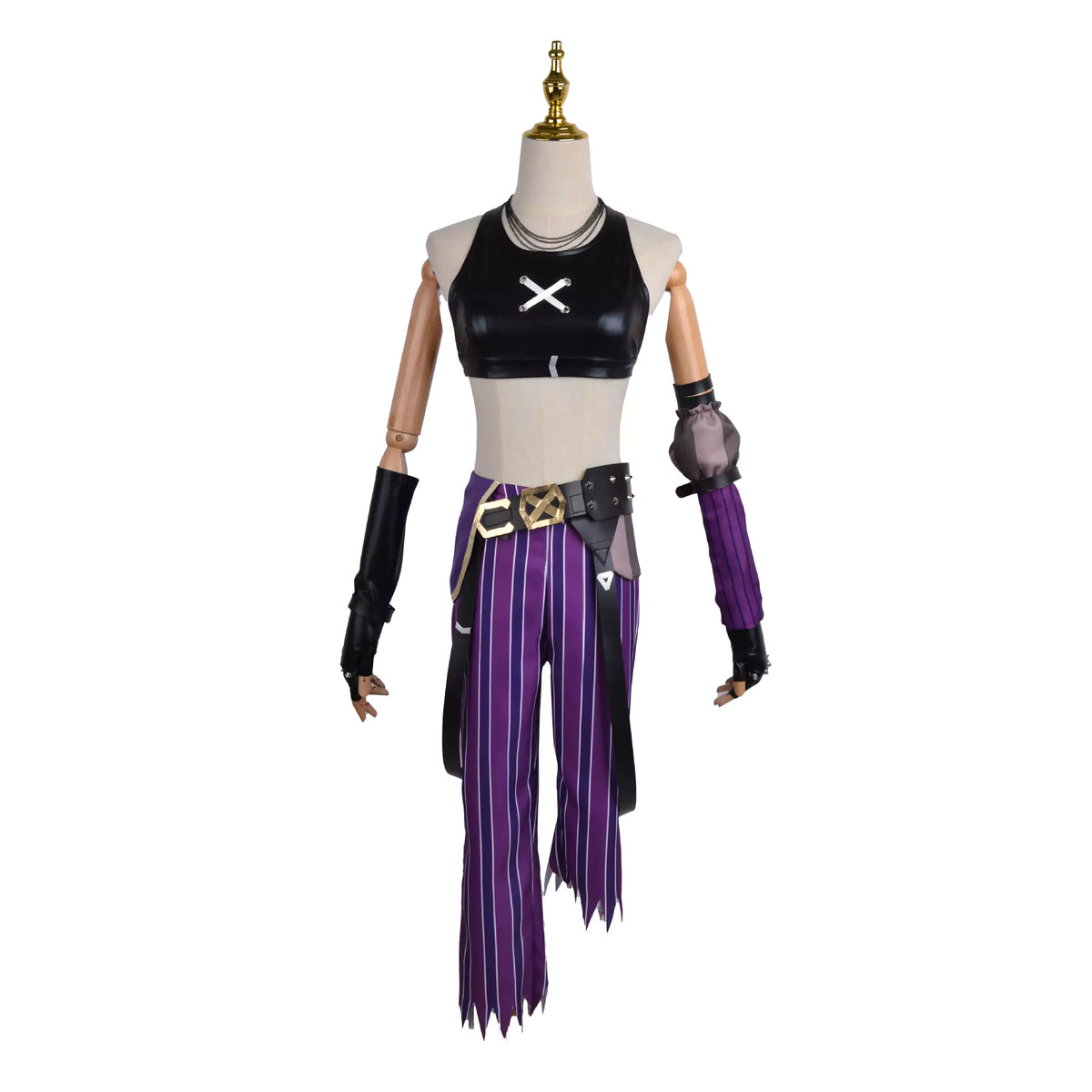 League of Legends Arcane Jinx Purple Cosplay Costume – Gaming Outfit – photo 2 of 12