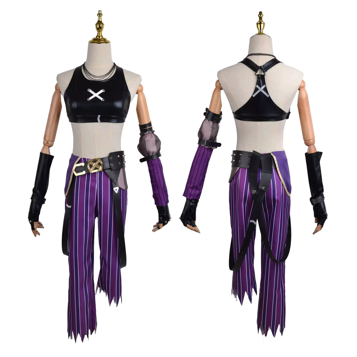 League of Legends Arcane Jinx Purple Cosplay Costume – Gaming Outfit – photo 8 of 12