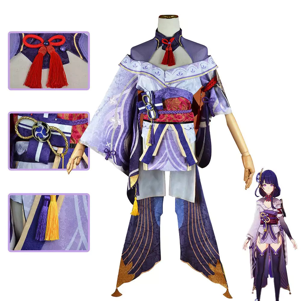 Costume de cosplay Raiden Shogun de Genshin Impact | Tenue de jeu