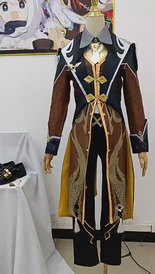 Genshin Impact Zhongli Cosplay Costume – Gaming Outfit – video 14 of 14