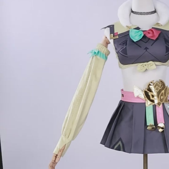 Genshin Impact Varesa Cosplay Costume – Gaming Outfit – video 16 of 18