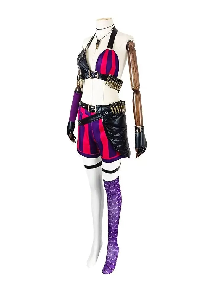 League of Legends Arcane Jinx Red Cosplay Costume – Gaming Outfit – photo 7 of 11