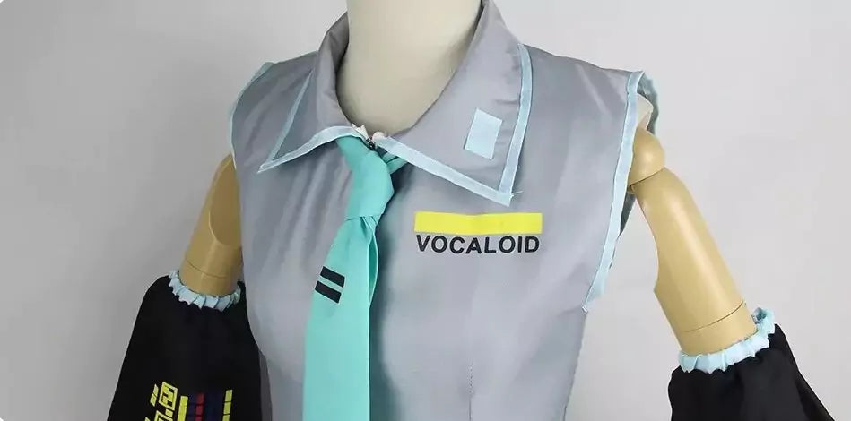 Hatsune Miku Vocaloid Female Grey Cosplay Costume | Anime Outfit