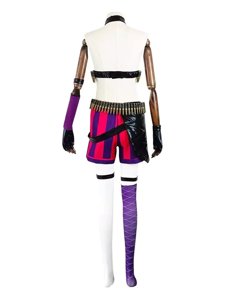 League of Legends Arcane Jinx Red Cosplay Costume – Gaming Outfit – photo 8 of 11
