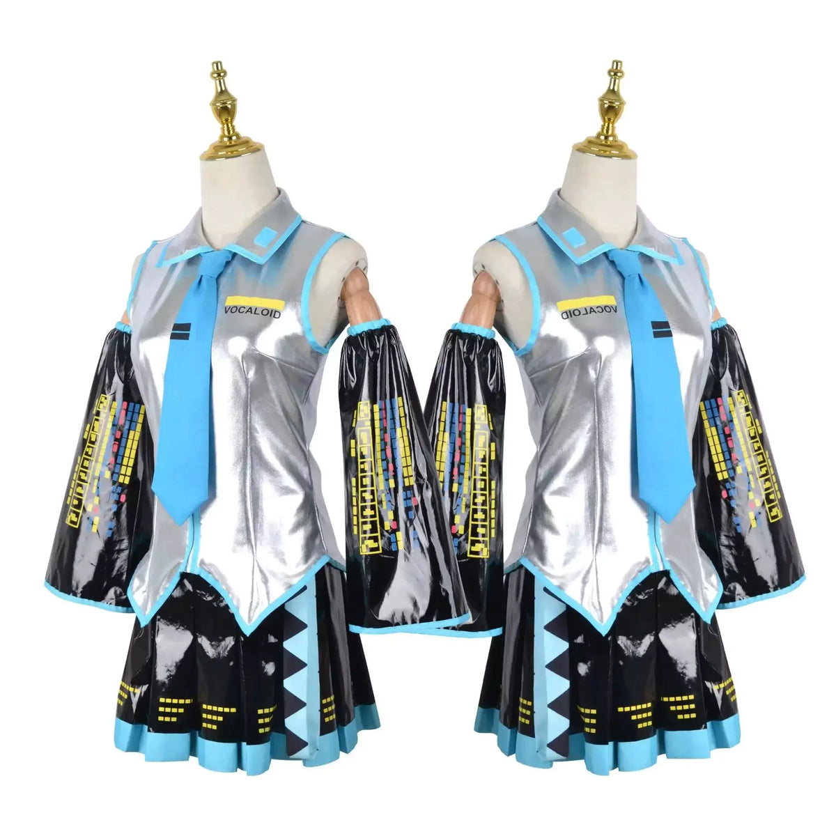 Hatsune Miku Vocaloid Female Silver Cosplay Costume | Anime Outfit