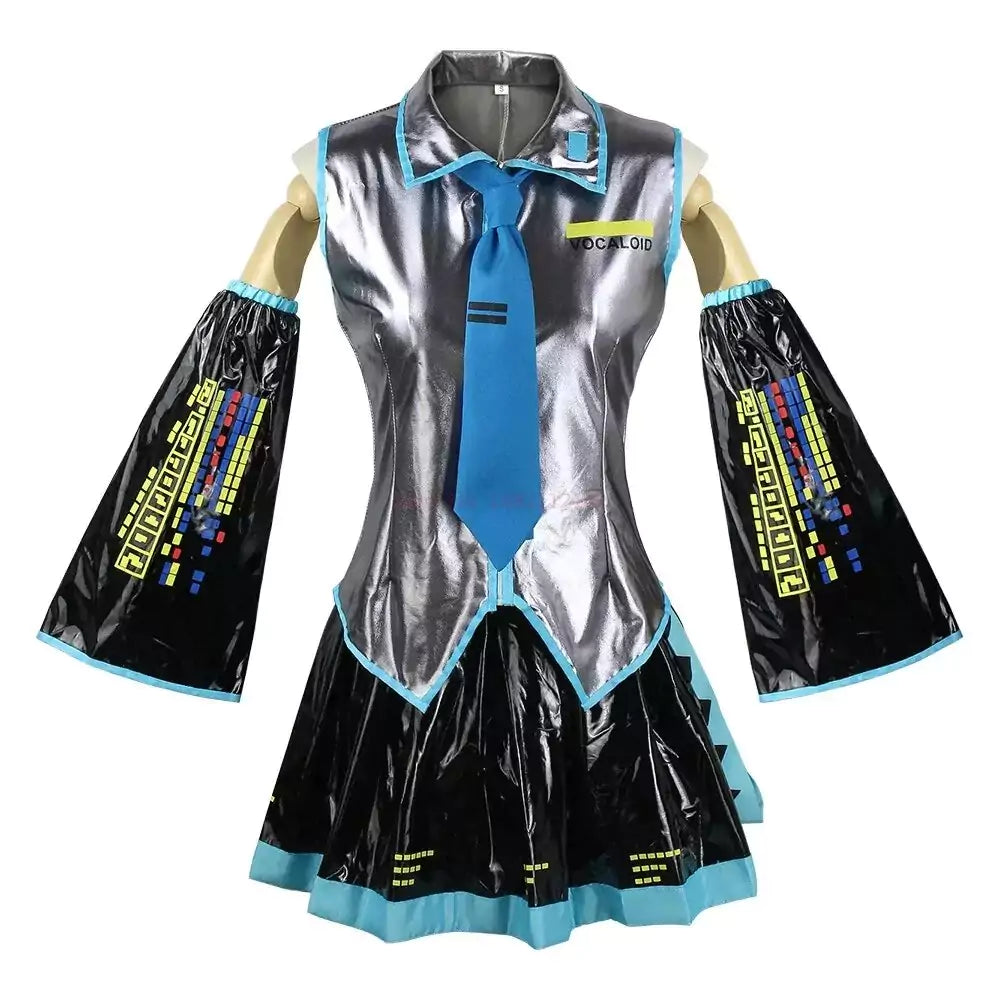 Hatsune Miku Vocaloid Female Ash Cosplay Costume | Anime Outfit