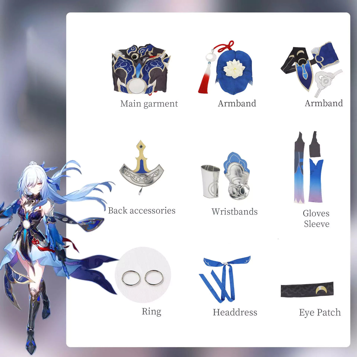 Honkai Star Rail Jingliu Cosplay Costume – Gaming Outfit – photo 3 of 17