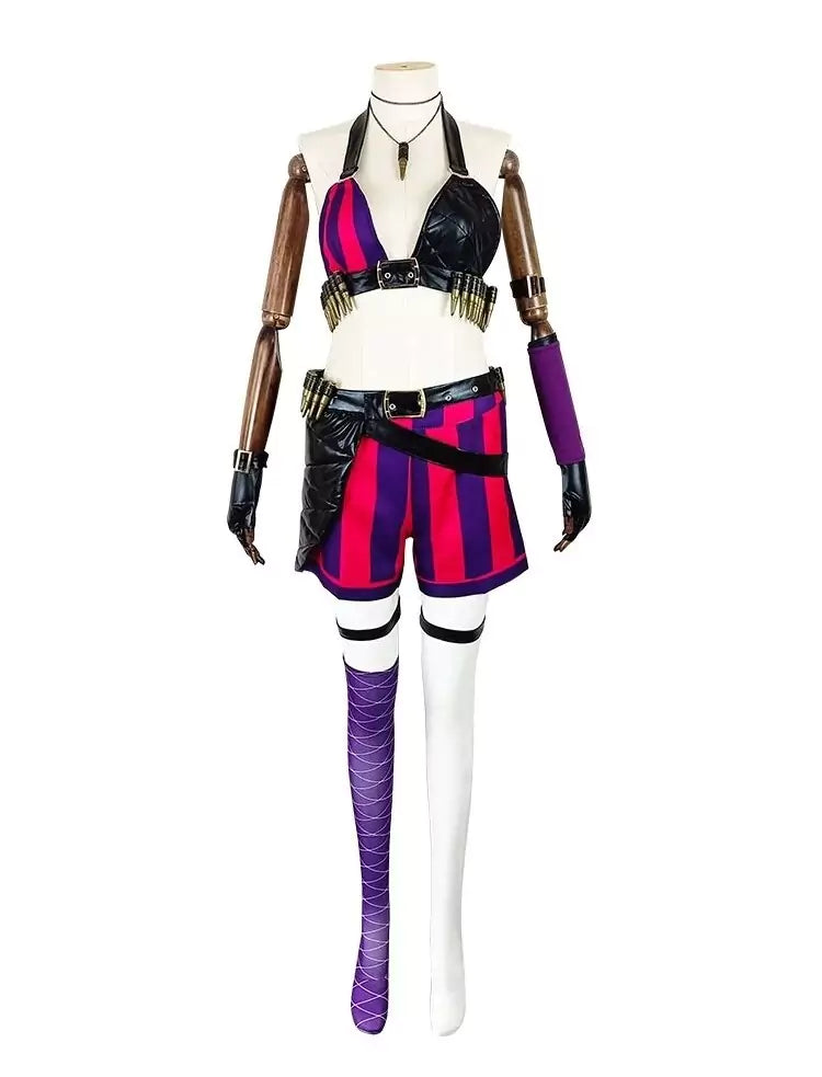 League of Legends Arcane Jinx Red Cosplay Costume – Gaming Outfit – photo 2 of 11